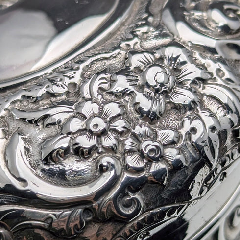 1893 British Antique Sterling Silver Tea Caddy 116g Hayes Brothers